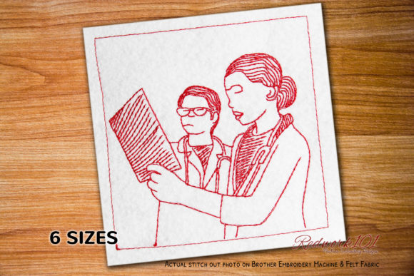 A Practical Review of the Doctor Checking XRay Redwork Embroidery Design