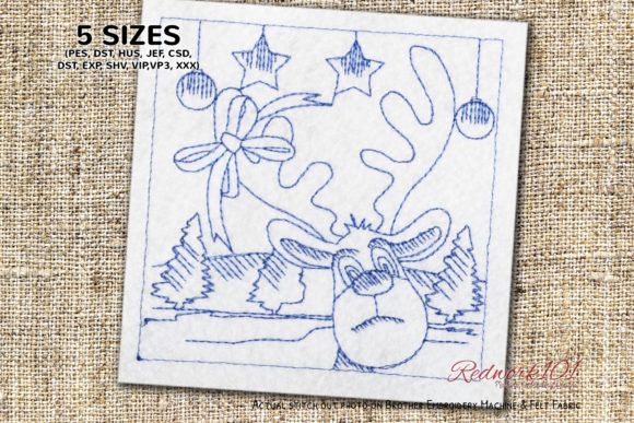Christmas Reindeer Face Embroidery Design Review