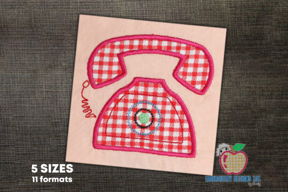 Classic Telephone Embroidery for Boutique Apparel Projects