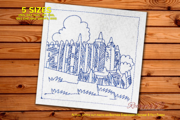 Djenne Town Bluework Embroidery Design Review