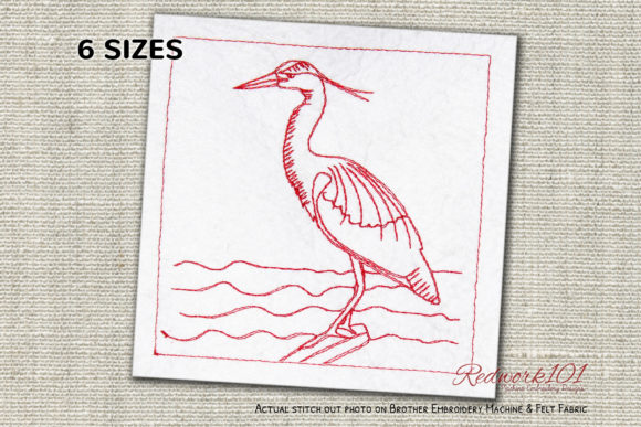 Heron Bird Machine Embroidery: A Designer's Review
