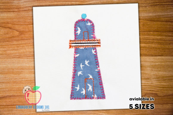 Light House Applique Design for Branded Business Merchandise