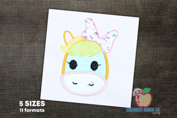 Pony Horse with Ribbon Applique Embroidery Design Review