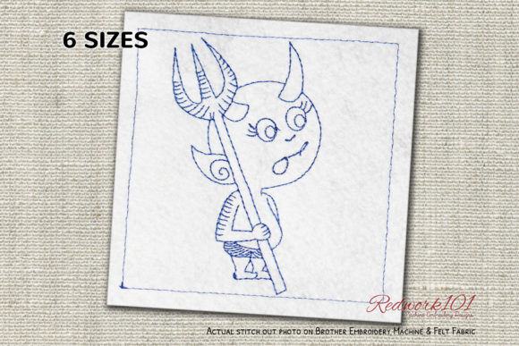 Reviewing the Sad Cartoon Devil Machine Embroidery Design