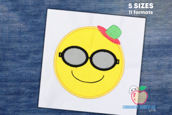 Sun with Sunglasses Applique Embroidery Design Review